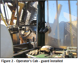 Figure 2 - Operator's cab - guard installed