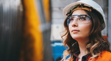 Worker in a hard hat