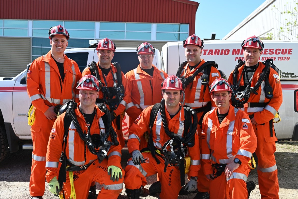 Group of mine rescue volunteers