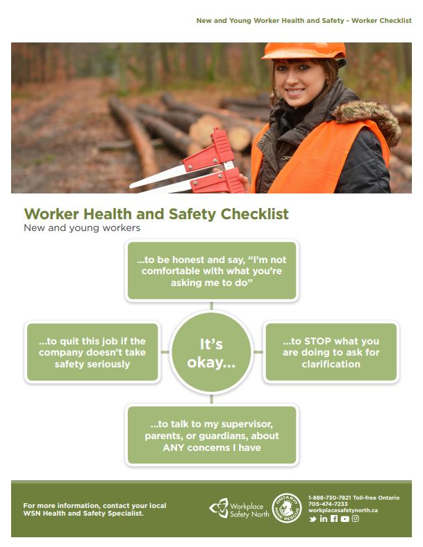Cover of New and Young Worker Health and Safety - Worker Checklist